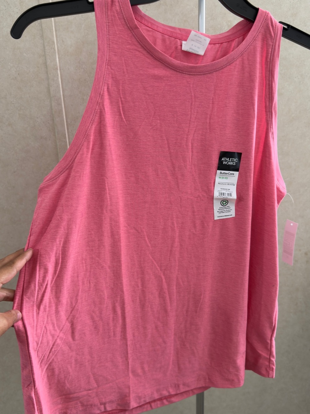 Athletic Works Pink Scoop Neck Tank Top